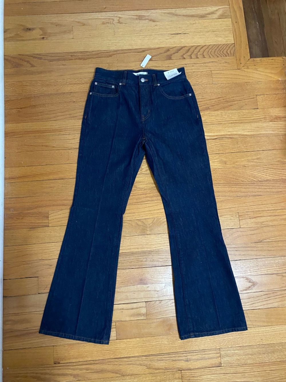 Madewell Dark Blue High-Rise Flare Jeans